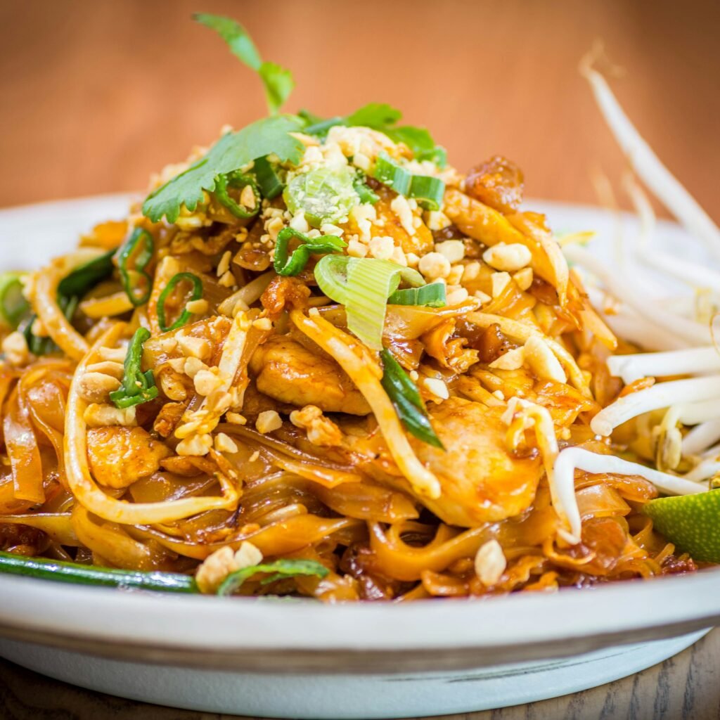 Chicken Pad Thai Recipe: A Taste of Authentic Thai Food 4 Villa Maria Pinot Gris matched with Chicken Pad Thai 1 Saagar Restaurant